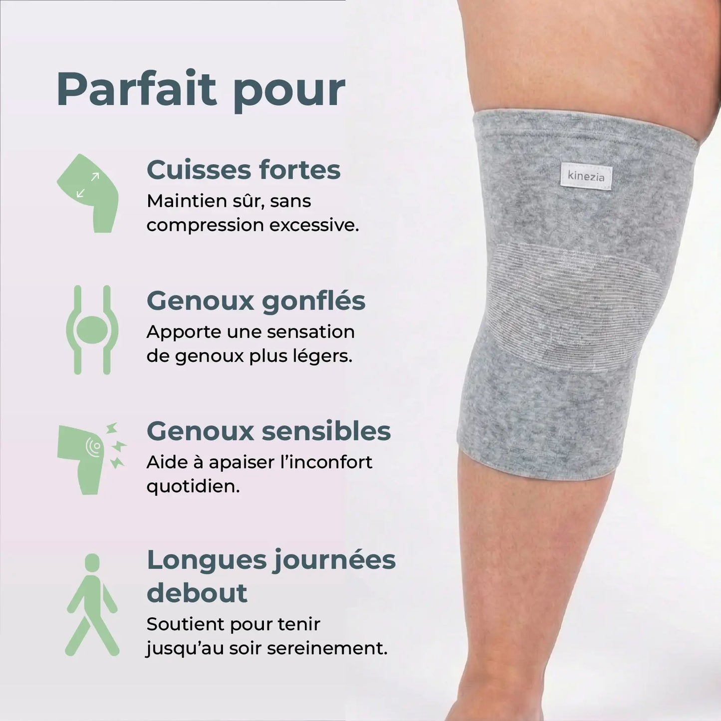 Genouillère Grandes Tailles - Confort & Maintien Sans Comprimer