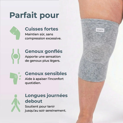La genouillère qui respecte enfin votre corps - Soulage sans rouler, serrer ni marquer la peau