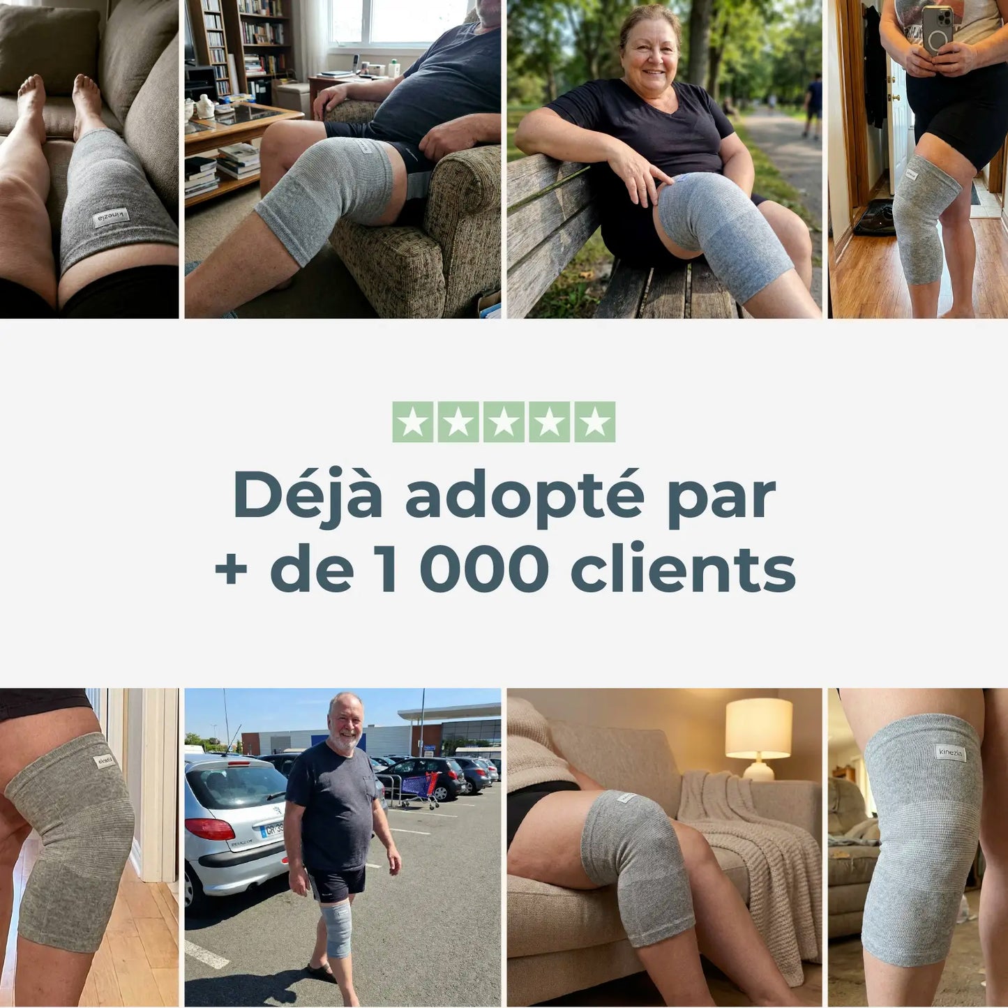 Genouillère Grandes Tailles - Confort & Maintien Sans Comprimer