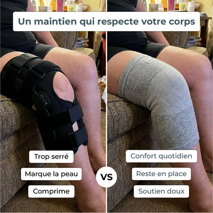 La genouillère qui respecte enfin votre corps - Soulage sans rouler, serrer ni marquer la peau