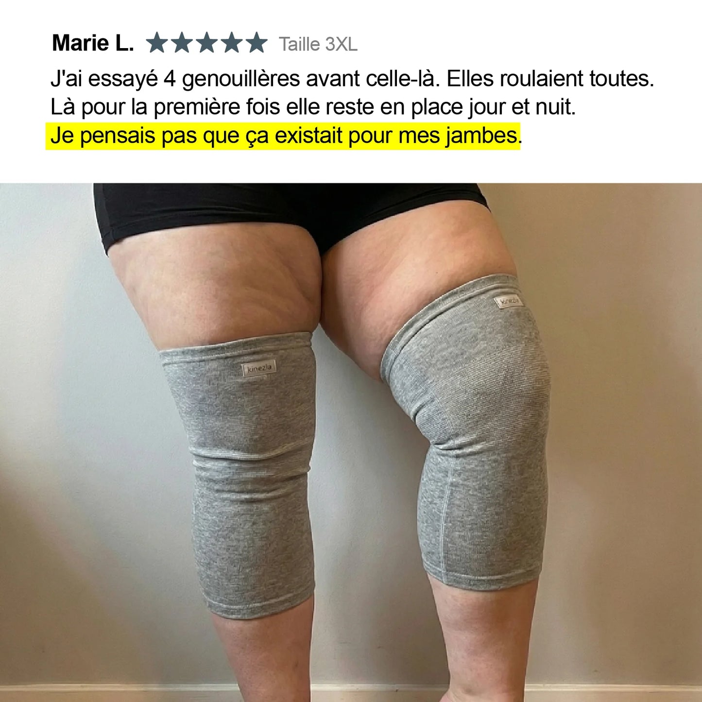 La genouillère qui respecte enfin votre corps - Soulage sans rouler, serrer ni marquer la peau